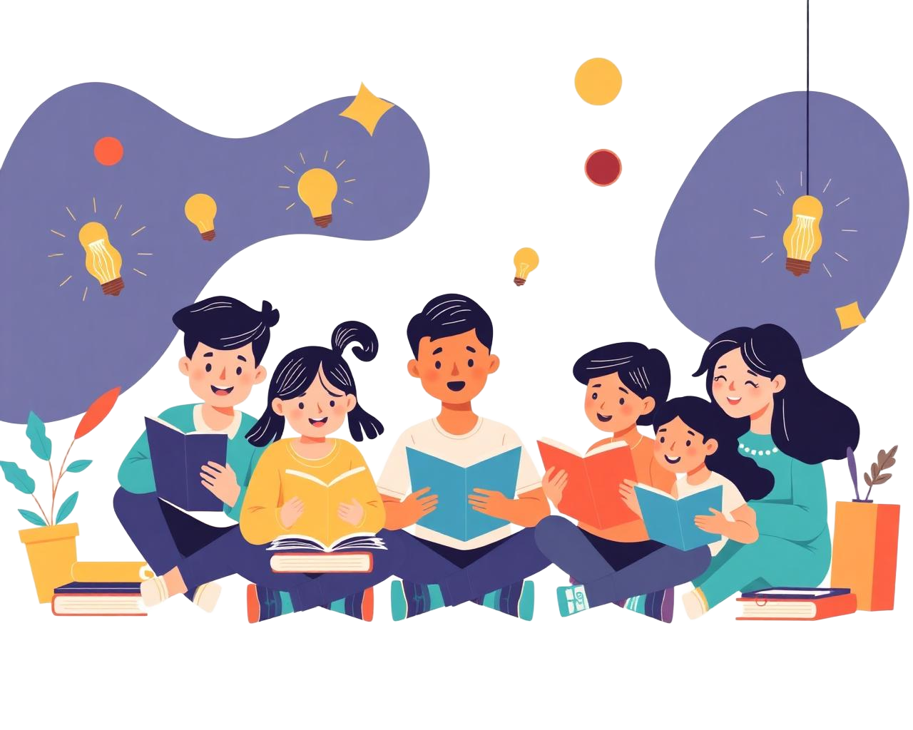 Diverse students learning together